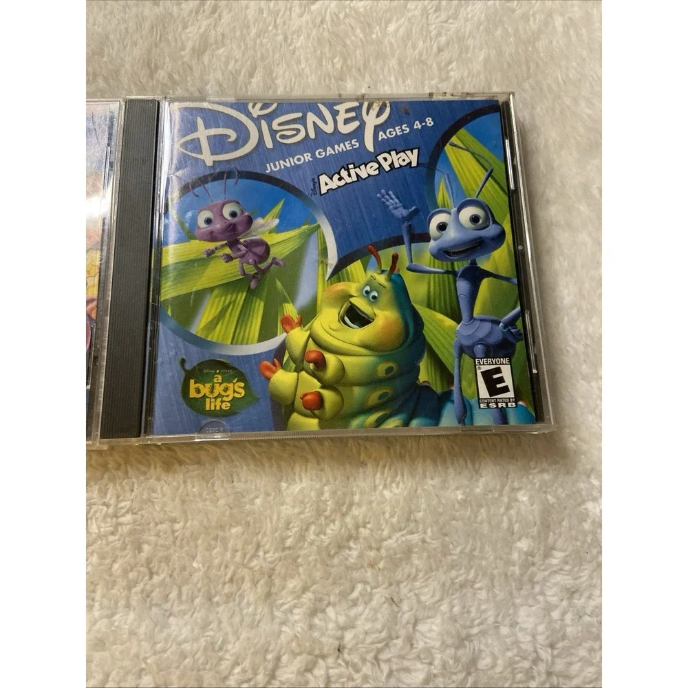 PC CD-ROM Disney Active Play A Bug's Life 1st Grade Program Manual PC CD ROM X2‎
